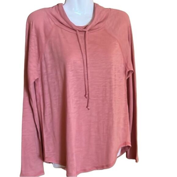 Chaser womens top Small pullover mauve cowl neck with tie round hem long sleeve - Picture 4 of 6